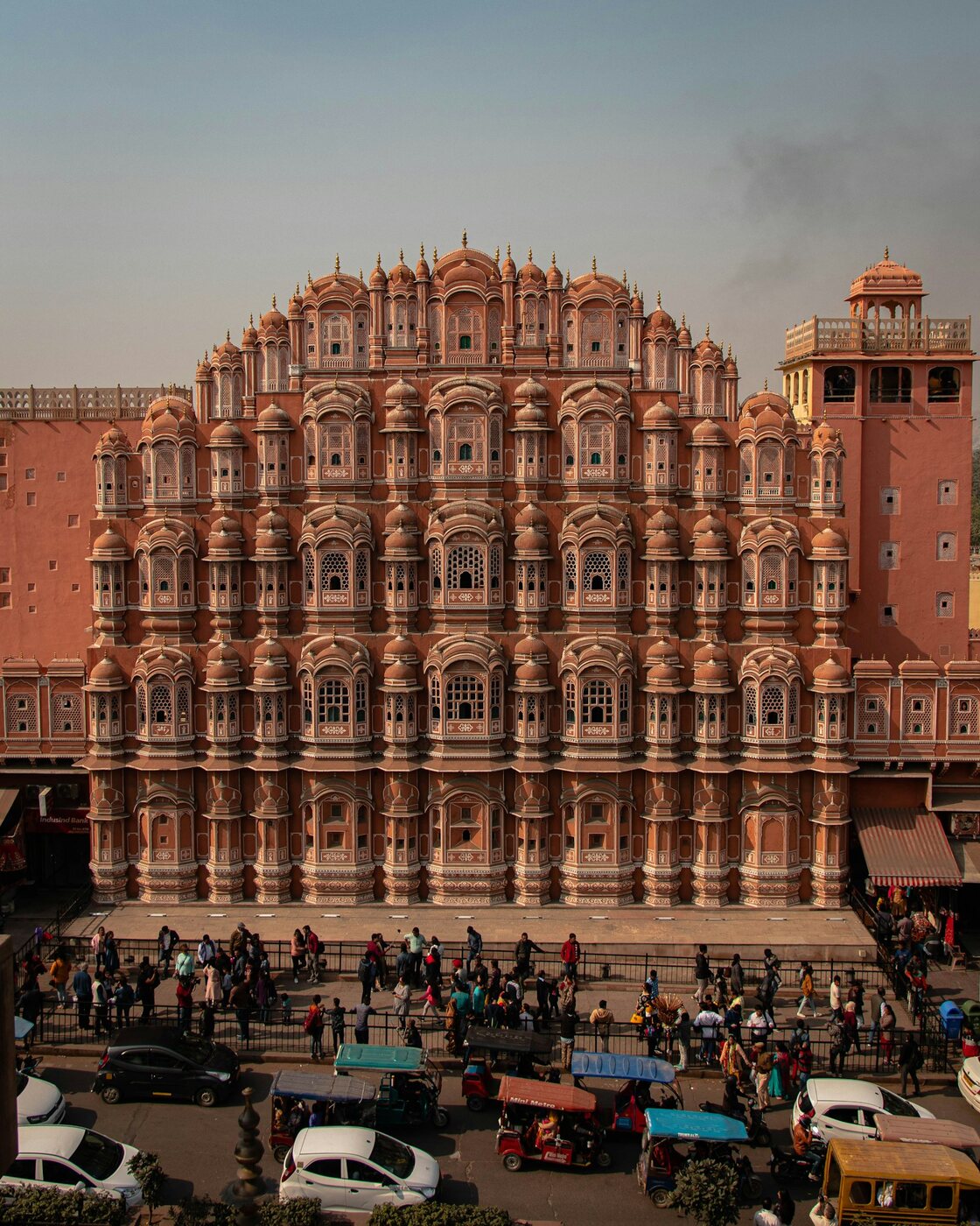 Amber Fort with birds over Maota Lake